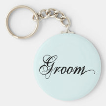 Naughy Grunge Script - Groom Black Key Chain
