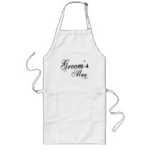 Naughy Grunge Script - Groom's Man Black Aprons