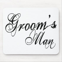 Naughy Grunge Script - Groom's Man Black Mouse Pads