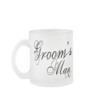 Naughy Grunge Script - Groom's Man Black Mugs