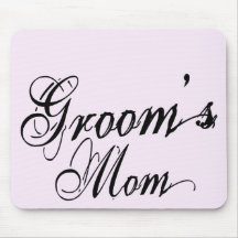 Naughy Grunge Script - Groom's Mom Black Mousepads