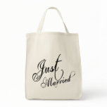 Naughy Grunge Script - Just Married Black bags