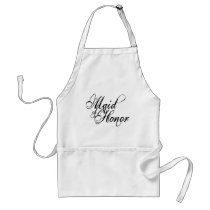 Naughy Grunge Script - Maid Of Honor Black Apron