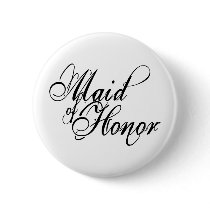 Naughy Grunge Script - Maid Of Honor Black Pins