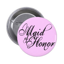 Naughy Grunge Script - Maid Of Honor Black Pin