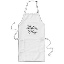 Naughy Grunge Script - Matron Of Honor Black Apron