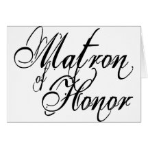 Naughy Grunge Script - Matron Of Honor Black Card