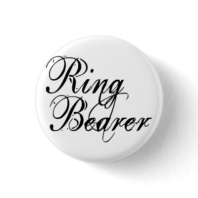 Naughy Grunge Script - Ring Bearer Black Buttons