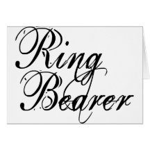 Naughy Grunge Script - Ring Bearer Black Card