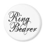 Naughy Grunge Script - Ring Bearer Black Magnet