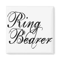 Naughy Grunge Script - Ring Bearer Black Magnet