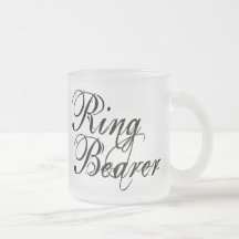 Naughy Grunge Script - Ring Bearer Black Coffee Mug