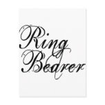 Naughy Grunge Script - Ring Bearer Black Postcards