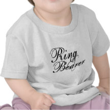 Naughy Grunge Script - Ring Bearer Black T Shirts