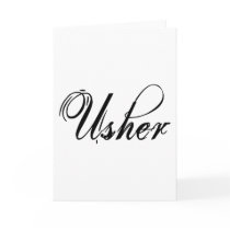 Naughy Grunge Script - Usher Black Card