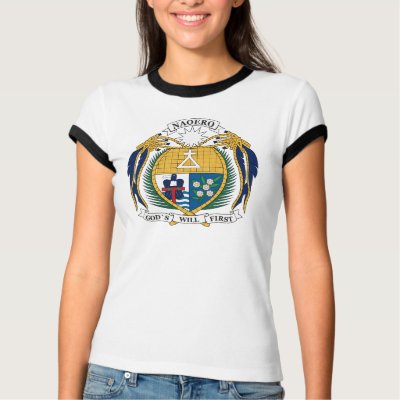Nauru Coat of Arms T-shirt by FlagTshirts