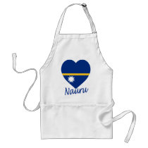 Nauru Flag Heart aprons