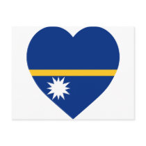 Nauru Flag Heart postcards