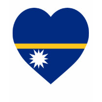 Nauru Flag Heart t-shirts