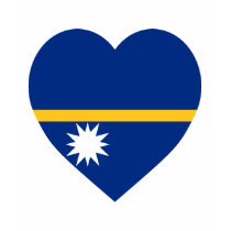 Nauru Flag Heart t-shirts
