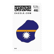 Nauru flag map postage by FlagStore Nauru flag map postage