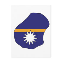 Nauru flag map postcards