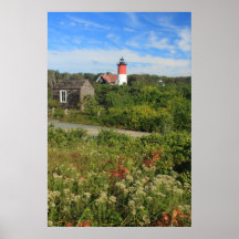 Nauset Lighthouse Late Summer Flowers Cape Cod Posters