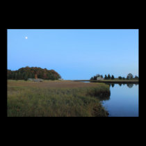 Nauset Marsh Autumn Moon posters