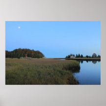 Nauset Marsh Autumn Moon Posters