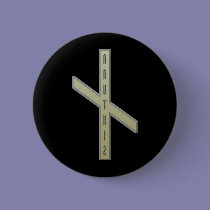 Nauthiz Rune gold buttons