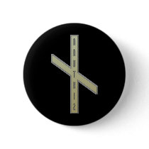 Nauthiz Rune gold Pinback Button