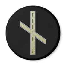 Nauthiz Rune gold Fridge Magnet