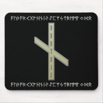 Nauthiz Rune gold Mousepads