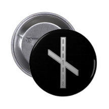 Nauthiz Rune grey Pinback Buttons