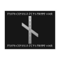Nauthiz Rune grey Postcard