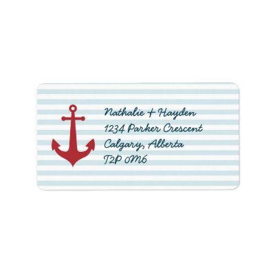 Nautical address labels