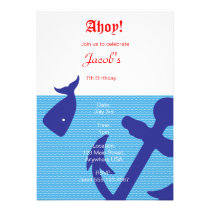 Nautical "Ahoy" Birthday Invitation invitations