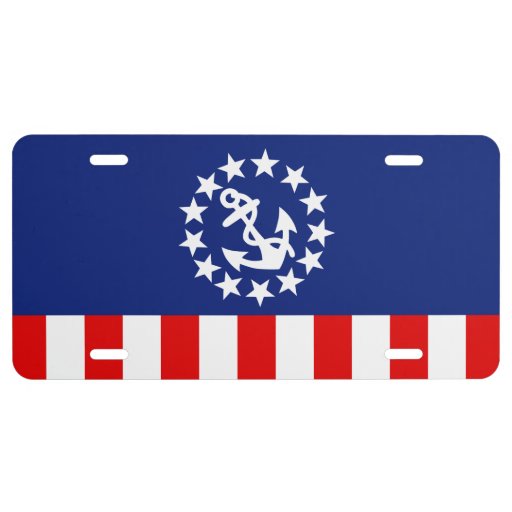 Nautical American Yacht Flag Decor License Plate Zazzle