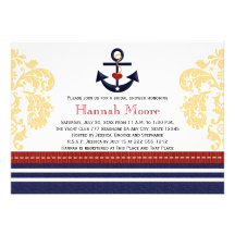 Nautical Anchor Bridal Shower Invitations