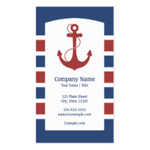 Nautical Anchor Business Card Templates