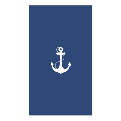 Nautical Anchor Business Card Templates (back side)