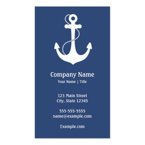 Nautical Anchor Business Card Templates