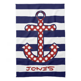 Nautical Anchor Kitchen Towel