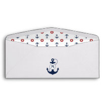 Nautical Anchor Monogram Envelopes