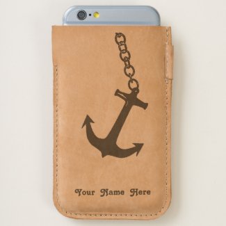 Nautical Anchor on Chain Personalized