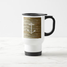 Nautical Anchor on wood graphic Coffee Mug
