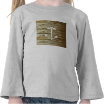 Nautical Anchor on wood graphic Shirt