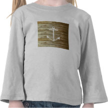 Nautical Anchor on wood graphic Shirt