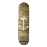 Nautical Anchor on wood graphic skateboards