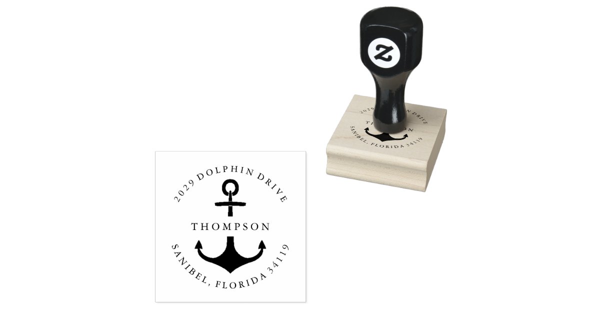 Nautical Anchor Rubber Stamp Zazzle